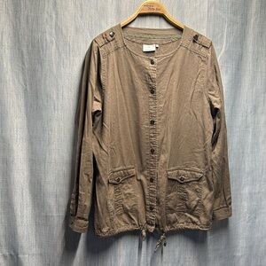 Kaffe Olive jacket with Subtle Trim size large